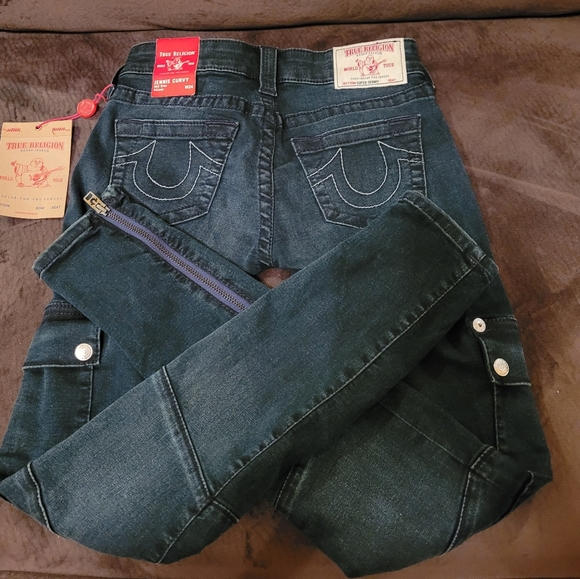 True Religion Md Rise Jennie Zip Ankle Skinny Jean - Picture 1 of 5